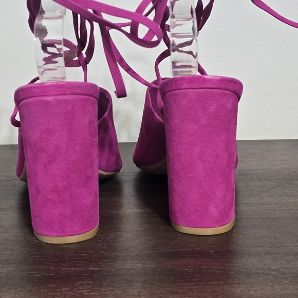 🤩Host Pick❤️NWOT Hot Pink Gianni Bini Block Heels Women's Size 7M - Picture 7 of 13